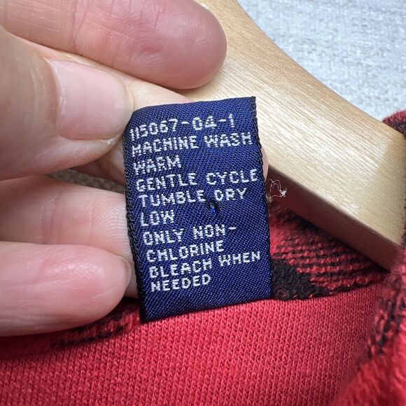 VTG 90s GAP Plaid Henley Pocket Oversized Longsleeve T-Shirt Medium Grunge Skate - Picture 11 of 12